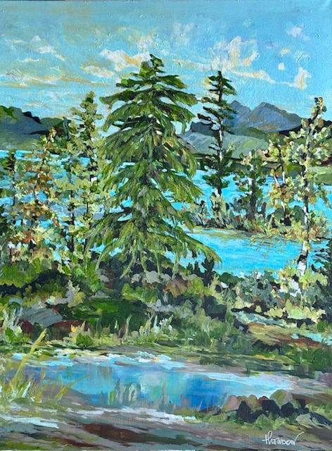Evergreen-Bliss-40x30-Suzanne-Thomson-Canadian-Acrylic-Artist